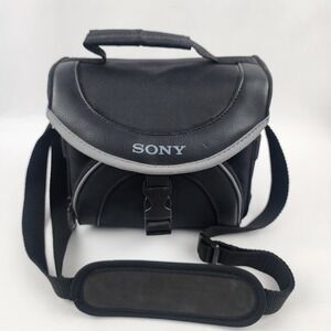 Sony LCS-X20 Camera‎ Camcorder Soft Carrying Bag Black Adjustable Shoulder Strap